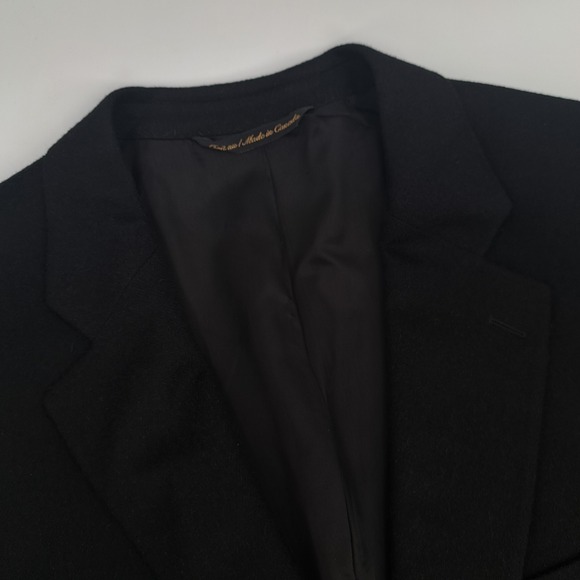 Jack Victor Loro Piana Blazer Mens 44R Camel Hair Black Sport Coat Jacket